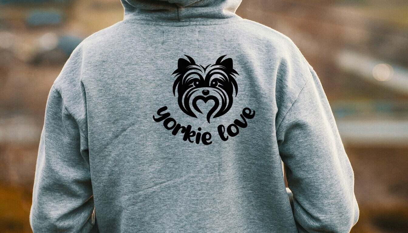 yorkie love — yorkie love · heather tee (AI-generated)